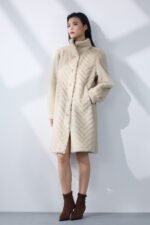 Ivory Chevron Coat - Image 6