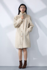 Ivory Chevron Coat - Image 2