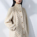 Ivory Chevron Coat