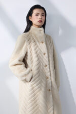 Ivory Chevron Coat